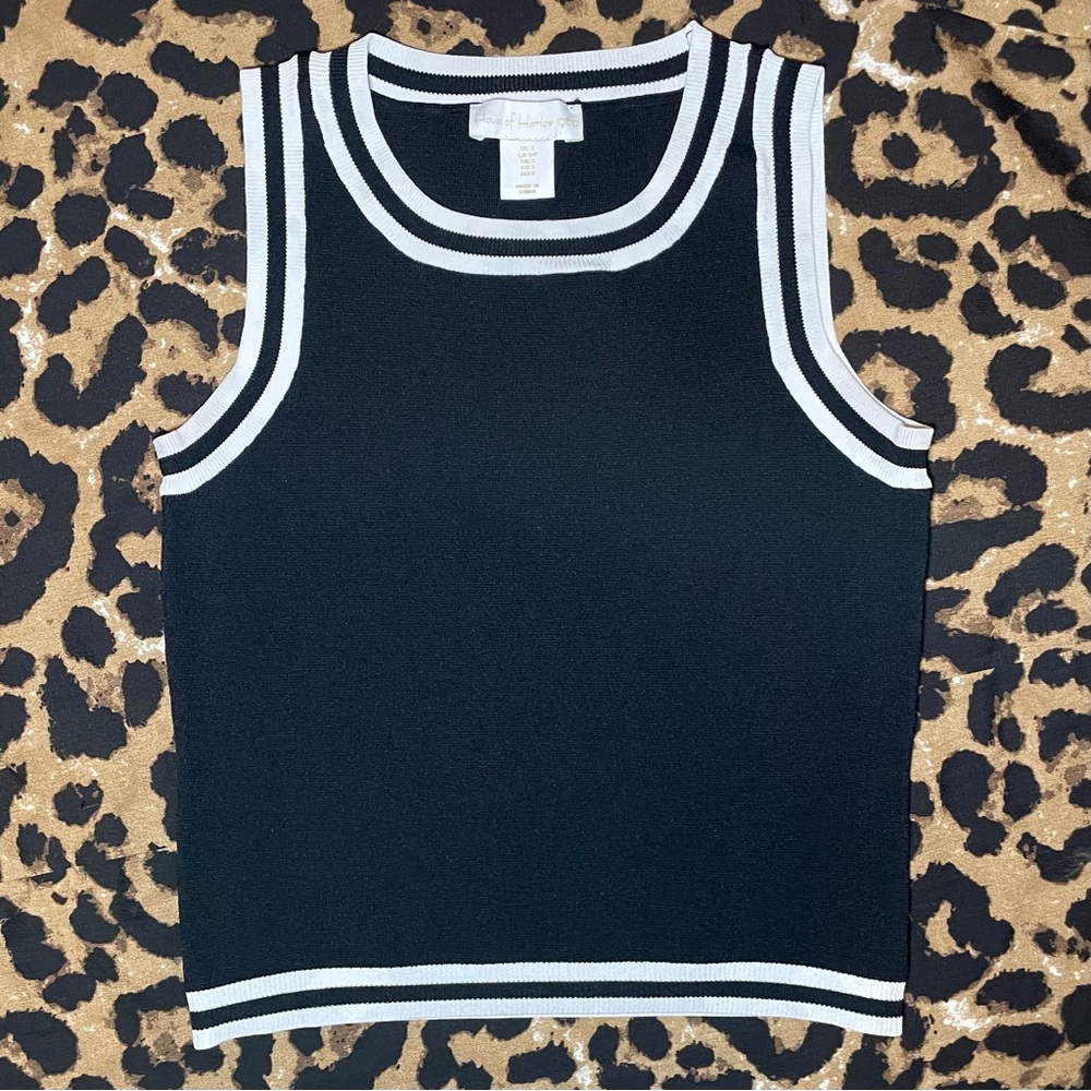 House of Harlow 1960 🖤 Black & White Knit Tank